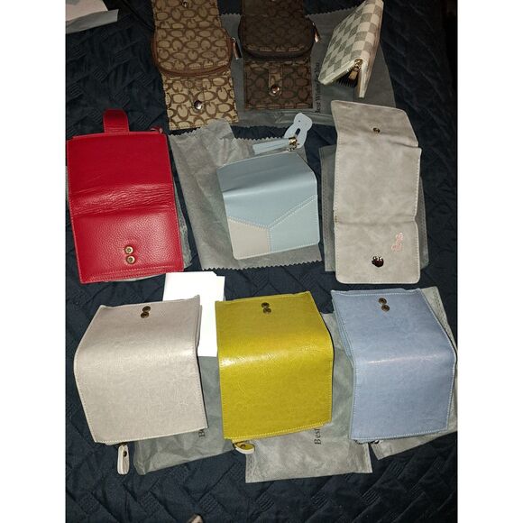 NEW- NINE Leather SENDEFN Women's RFID Blocking Leather Small Compact Bi-folds - Picture 8 of 13